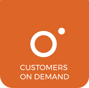 Customers on demand orange tab
