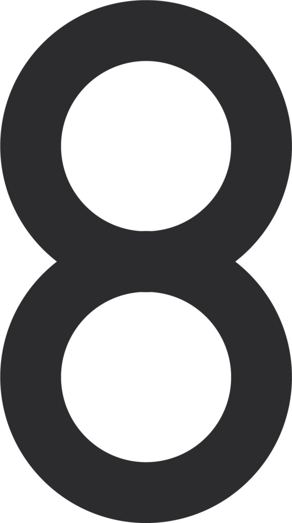 The Aligned State 8 Logo dark